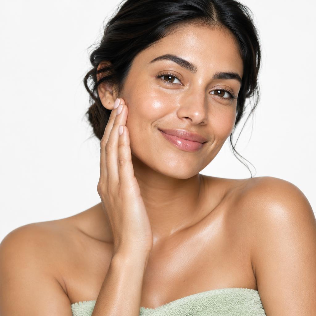 Skin rejuvenation illustrative beauty portrait